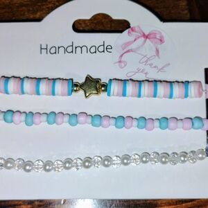 "Pastel Night Sky" Colorful Beaded Kids Bracelet Set